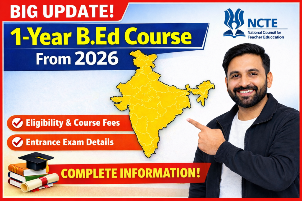 One Year B.Ed 2026